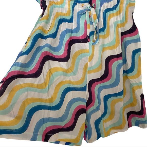 🆕 Native Youth: Wide Leg Short in Abstract Multi Wave Print - Picture 2 of 15